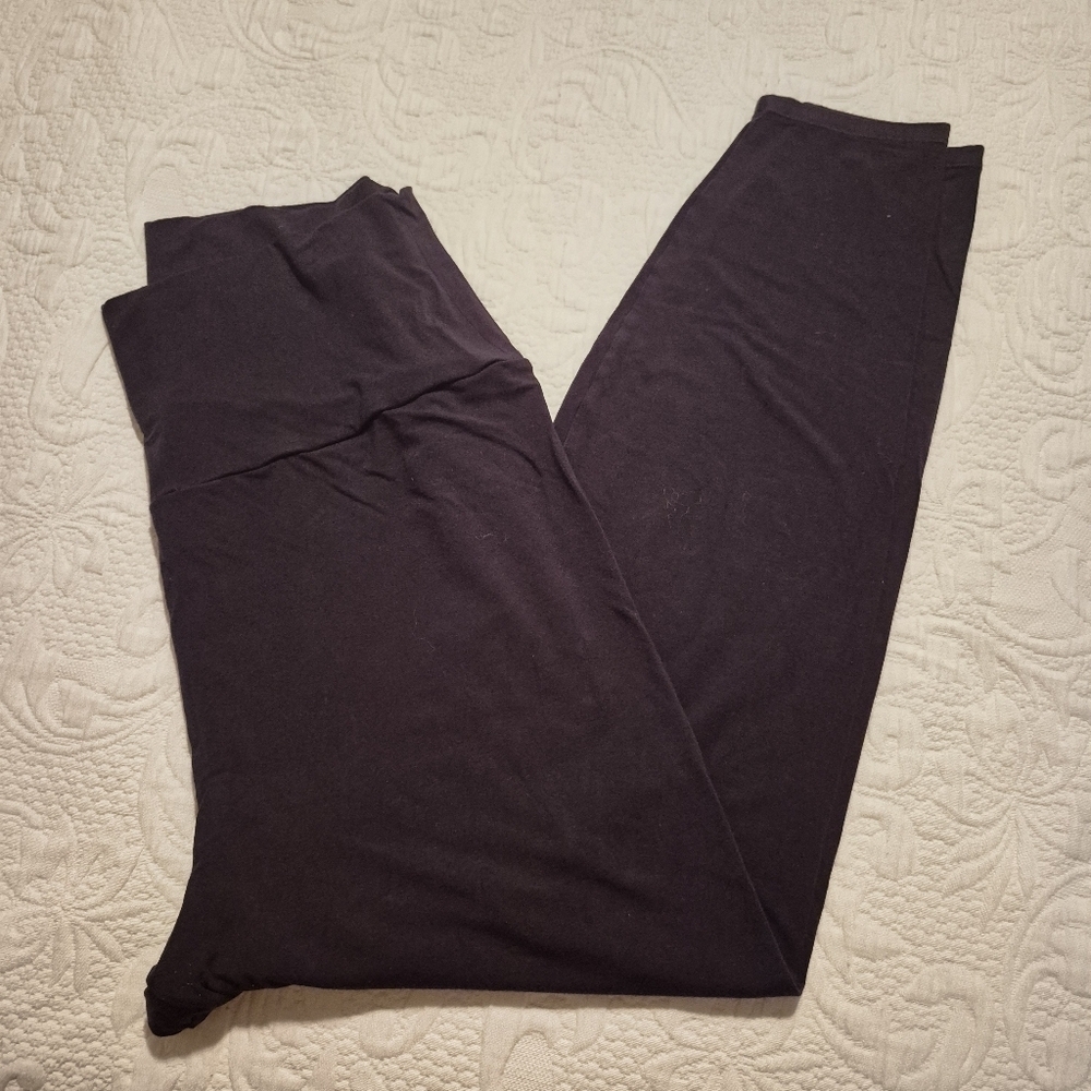 Quince women's XL black bamboo jersey maternity & postpartum lounge pants VGUC